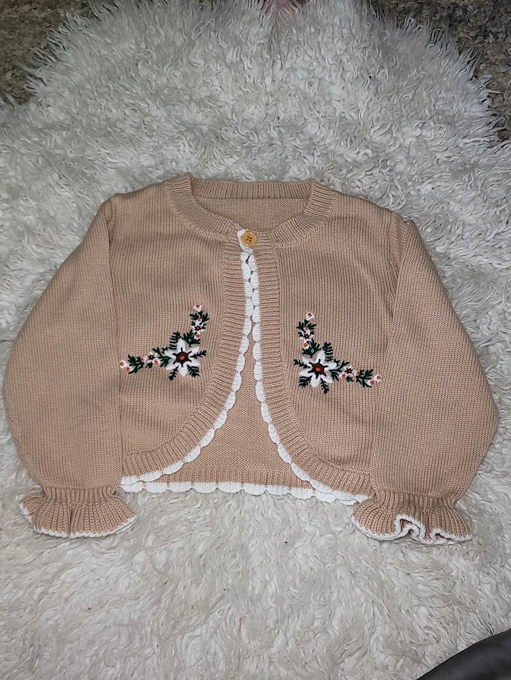 SHEIN Peach Knit Cardigan for Toddler